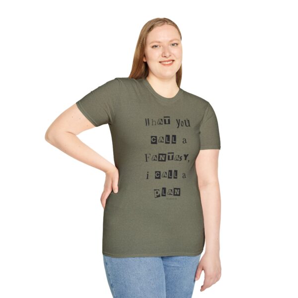 Nyssa Nevers "Fantasy To Plan" (Black Ink) - Unisex Softstyle T-Shirt - Image 5