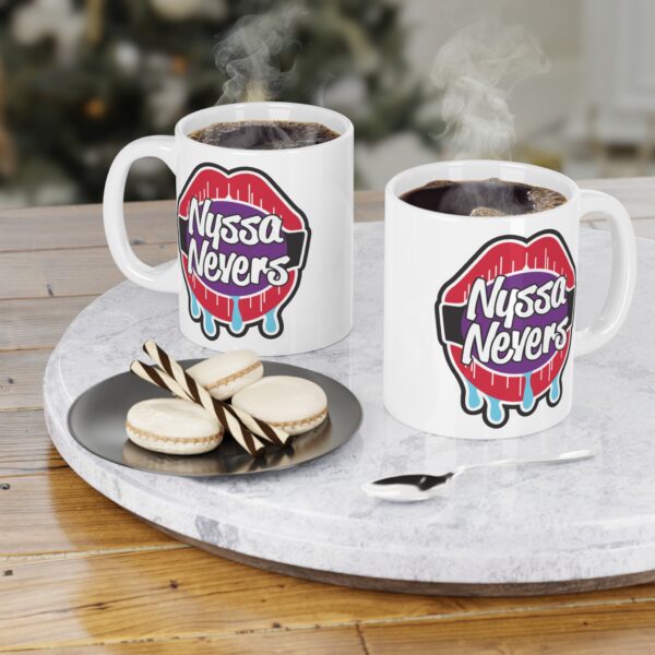 Nyssa Nevers Logo - White Ceramic Coffee Mugs (11oz - 15oz - 20oz) - Image 2