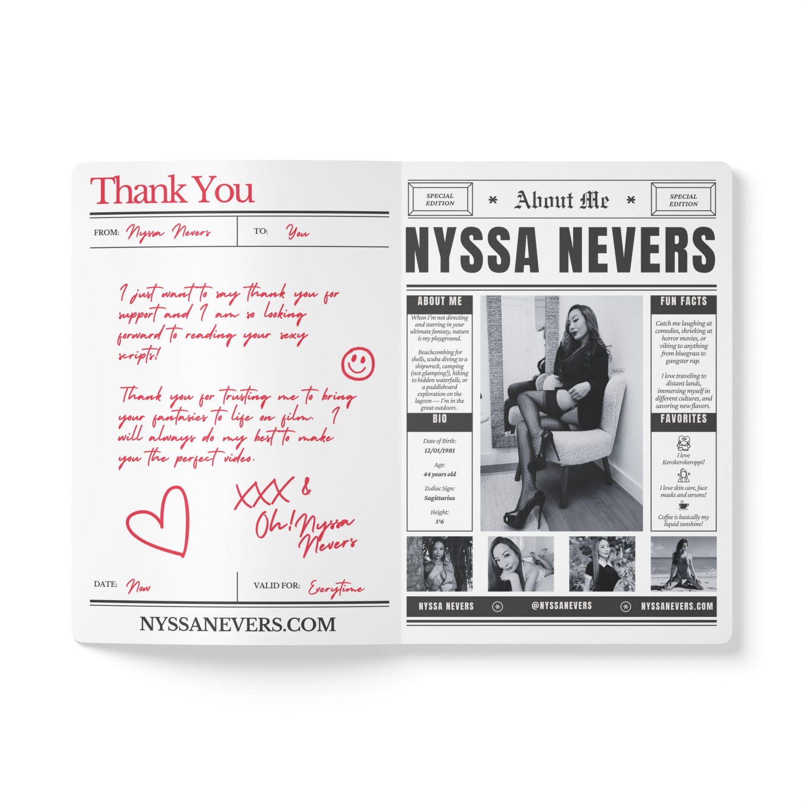 Nyssa Nevers "Scandalous Screenplays Volume 1" Softcover Journal (with Inside Prints) - Image 4