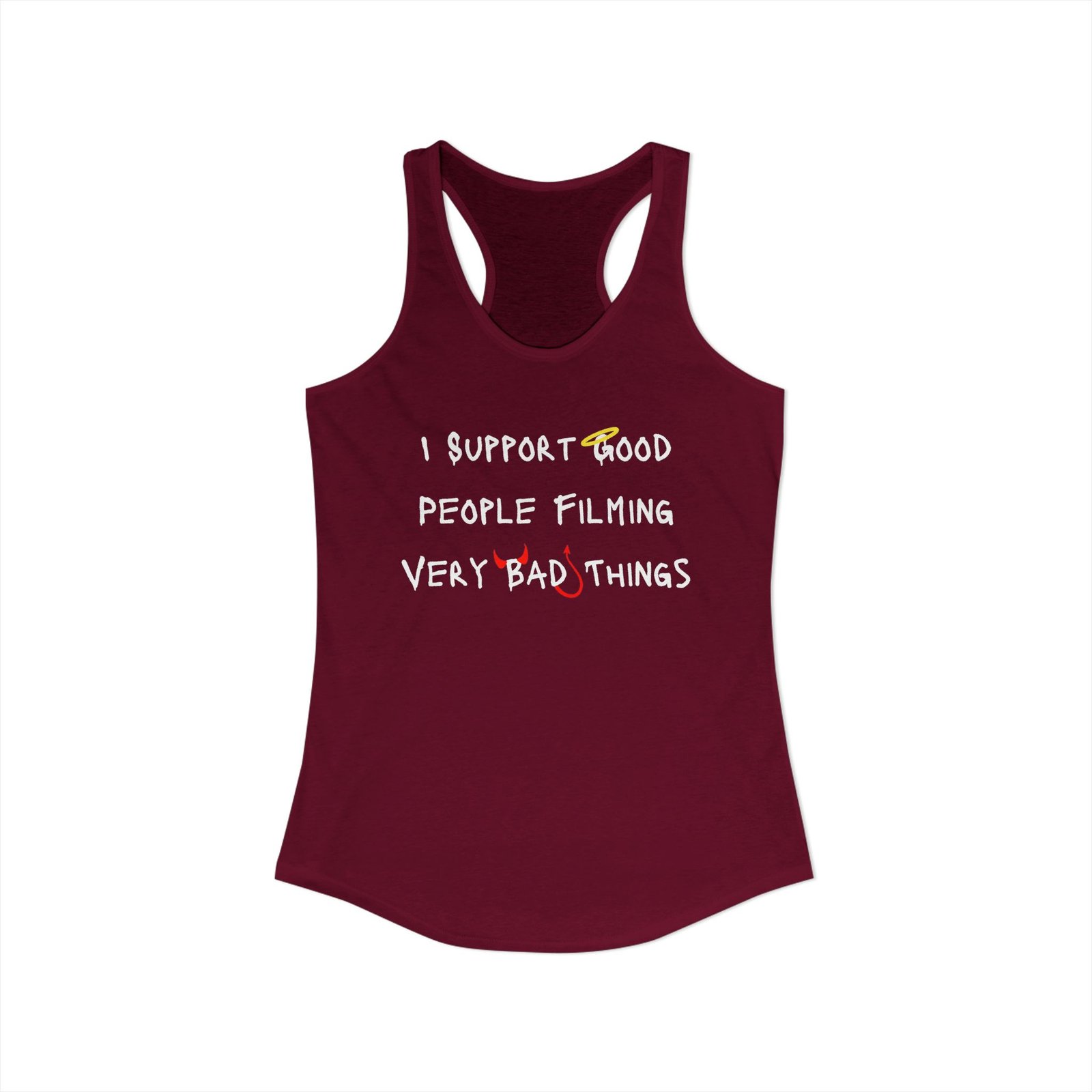 Nyssa Nevers - I Support Good People Filming Very Bad Things - Women's Ideal Racerback Tank (16 colors) - Image 19