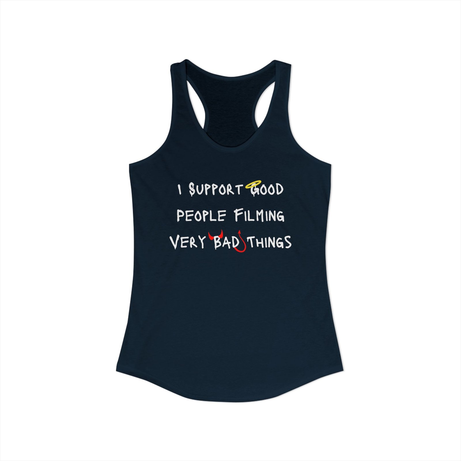 Nyssa Nevers - I Support Good People Filming Very Bad Things - Women's Ideal Racerback Tank (16 colors) - Image 12