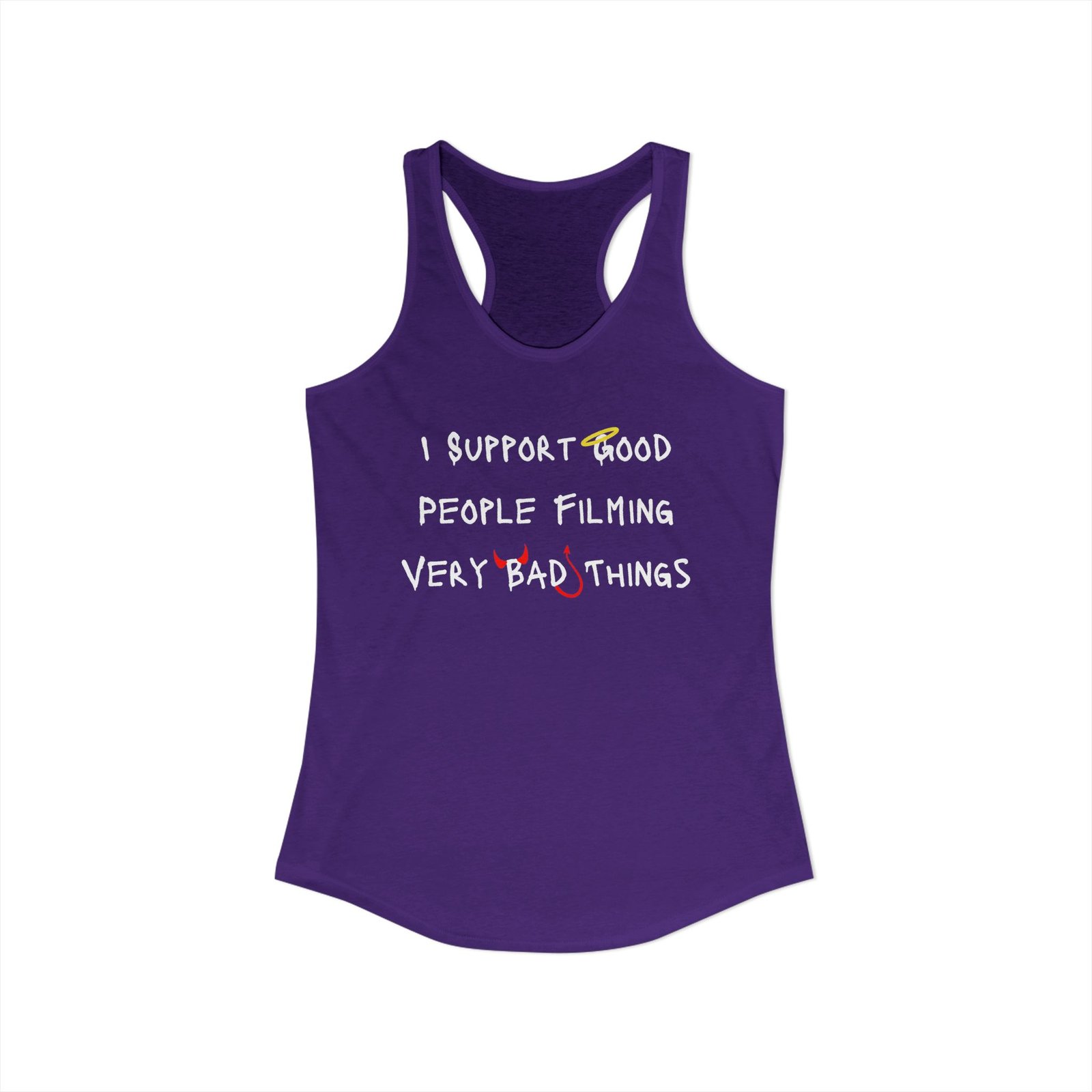Nyssa Nevers - I Support Good People Filming Very Bad Things - Women's Ideal Racerback Tank (16 colors) - Image 13